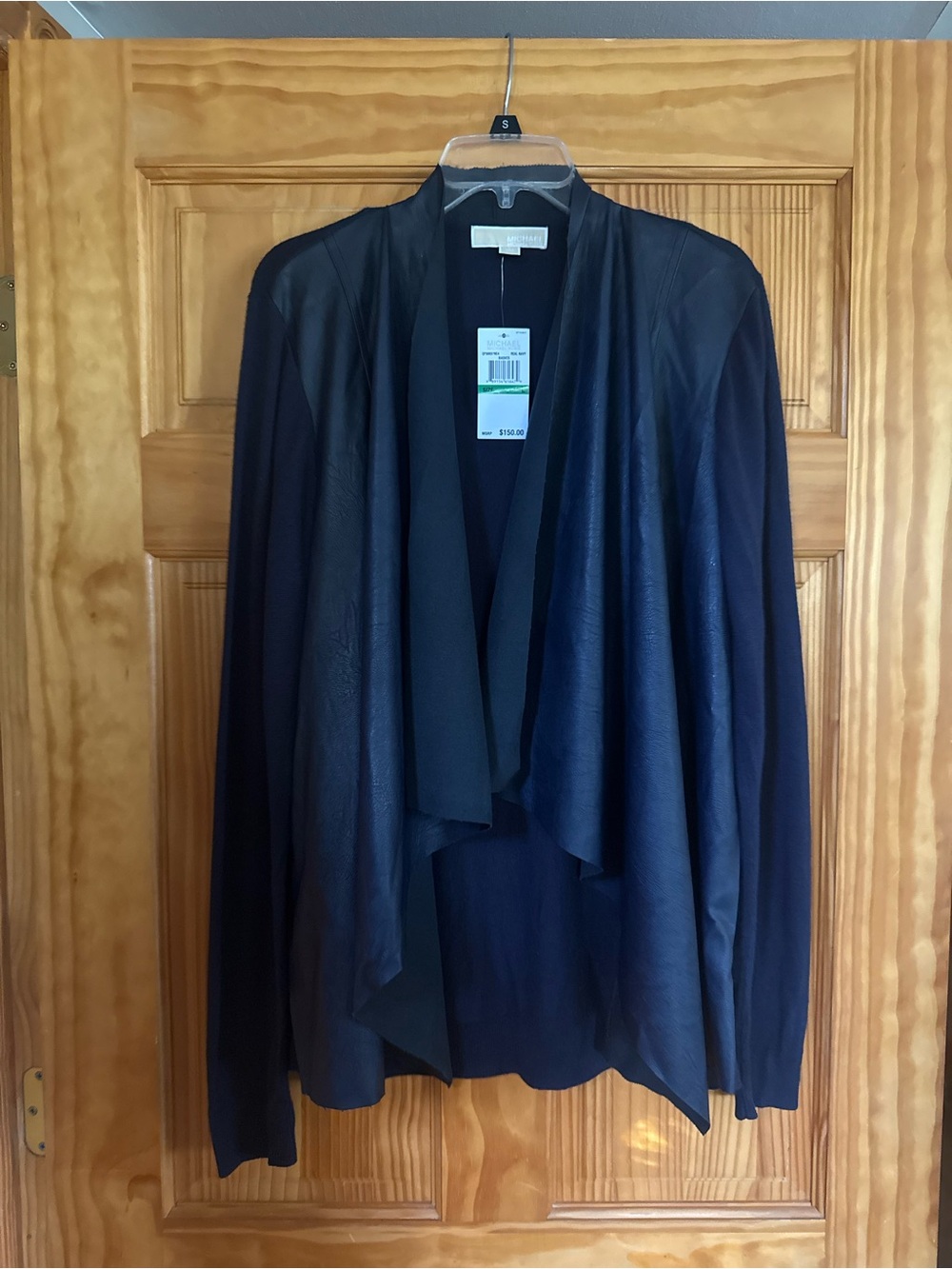 Layered Open Front Navy Women's Cardigan Sweater